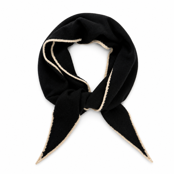 Slim Minimalist Knit Scarf – Two-Tone &amp; Striped EY76