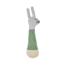 Load image into Gallery viewer, Cotton Knit Baby Rattle Toy - Rabbit Green