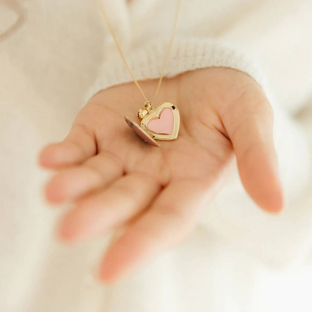 Heart Locket Photo Necklace Gold ACC10