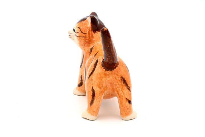 MiniL131 Decorative Miniature Ceramic Tiny L Orange Tabby cat