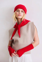 Load image into Gallery viewer, Merino Wool Fingerless Gloves - Flame Red