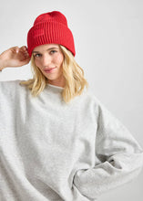 Load image into Gallery viewer, Adult Mad Hatter Ribbed Knit Beanie - Lipstick Red AW22