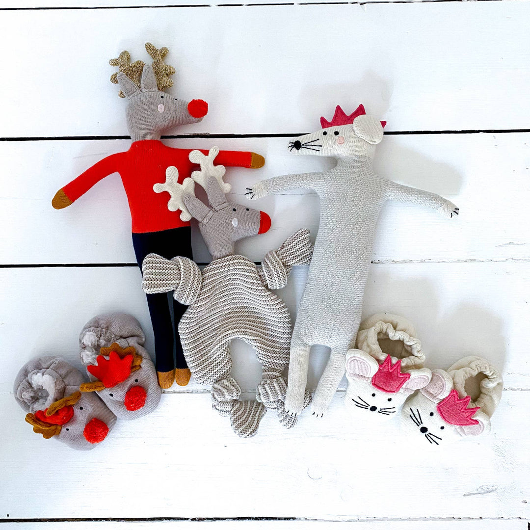 Cotton Knit Stuffed Animal Soft Toy - reindeer SH23
