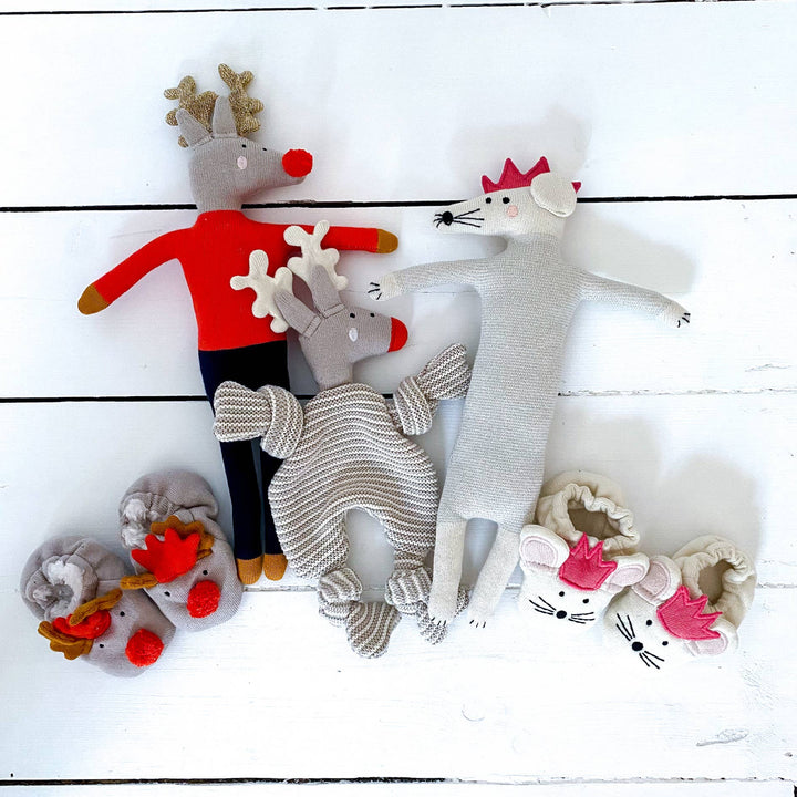 Cotton Knit Stuffed Animal Soft Toy - reindeer SH23