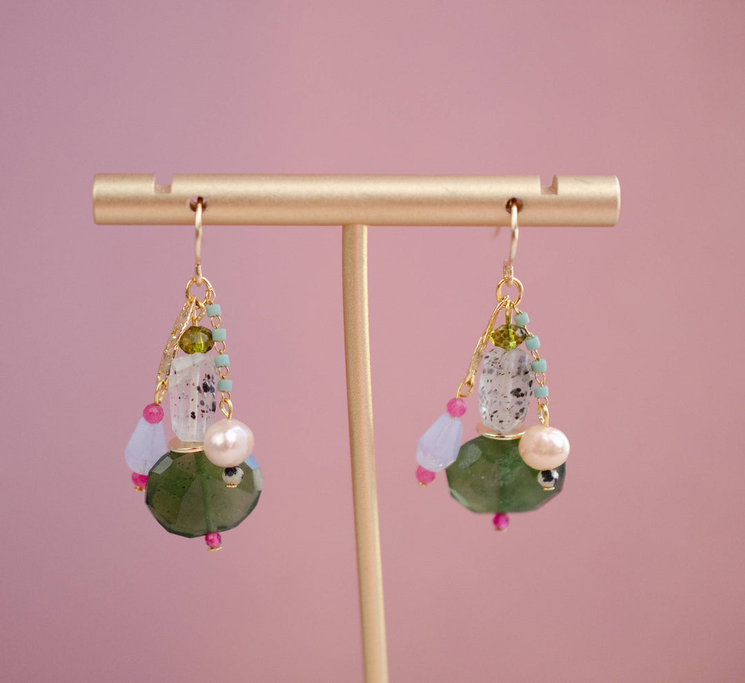 Gemstone Dangle Earrings JM523