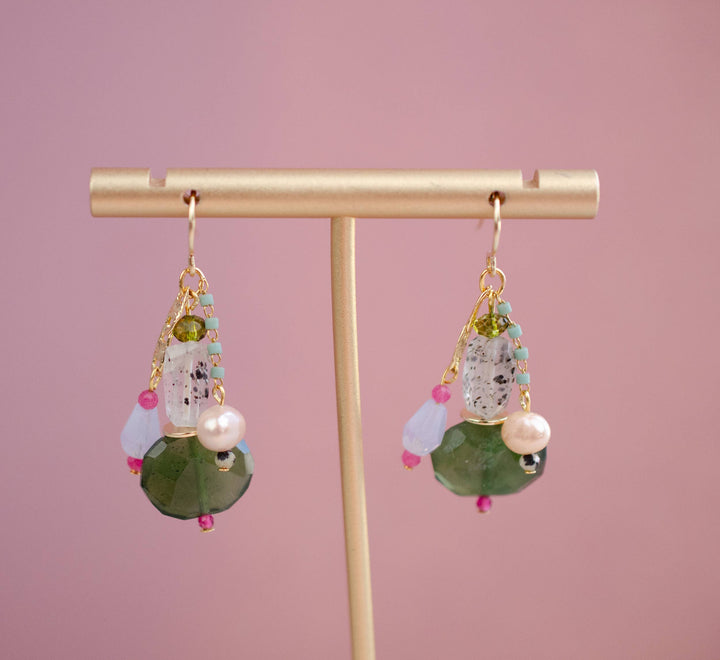 Gemstone Dangle Earrings JM523