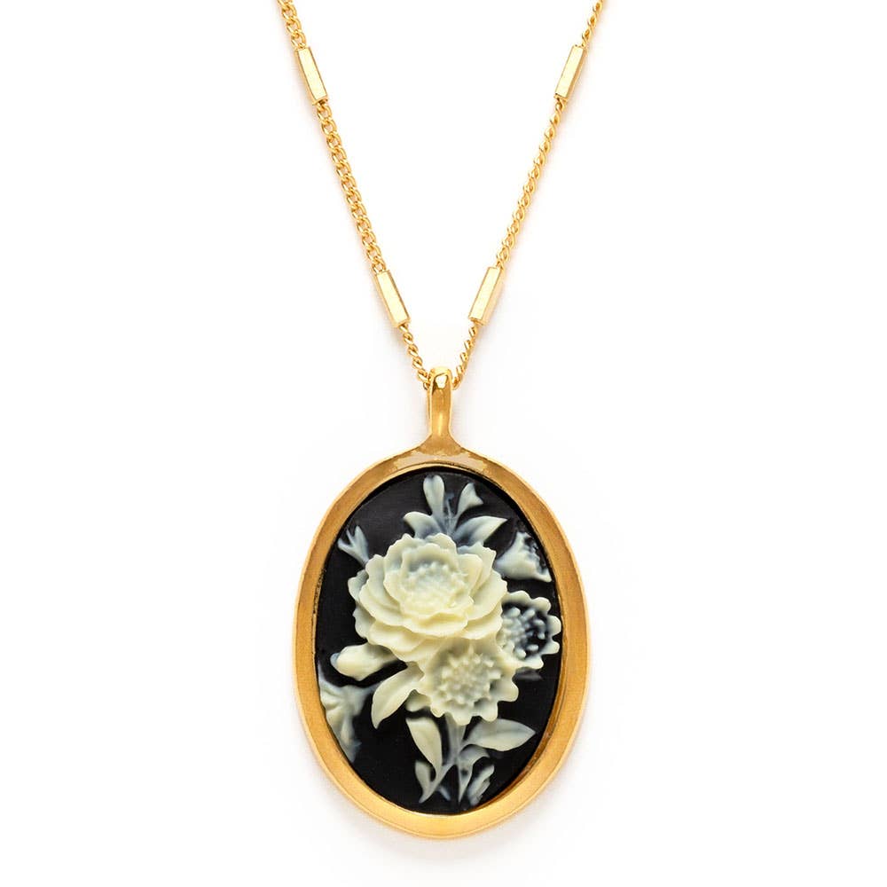 Gothic Rose Vintage Cameo Necklace 64C