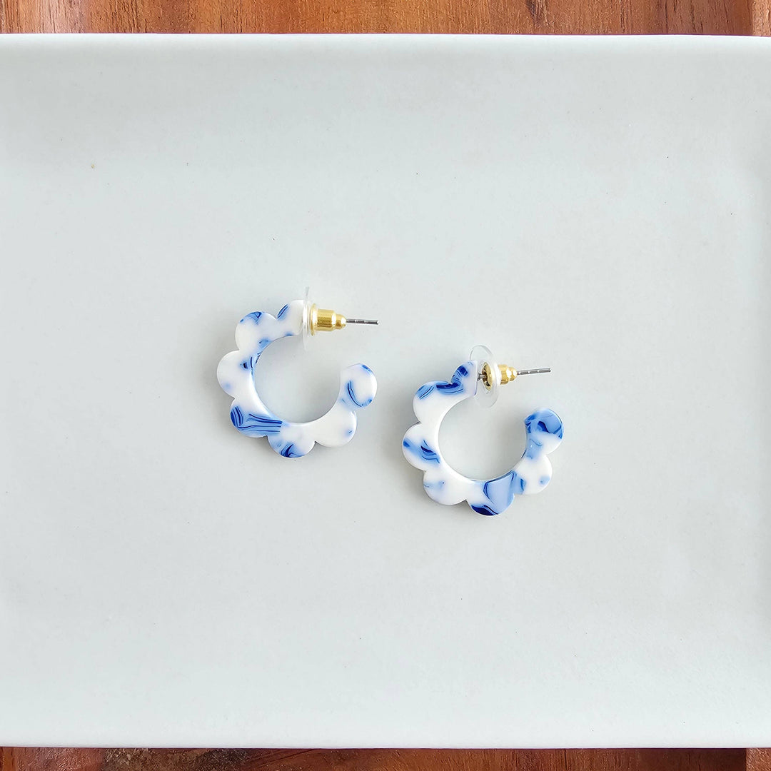 Flora Mini Hoops - Greek Goddess Blue // Flower Summer SS527