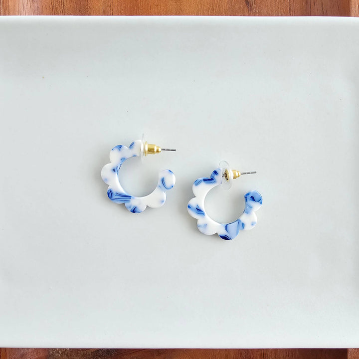 Flora Mini Hoops - Greek Goddess Blue // Flower Summer SS527