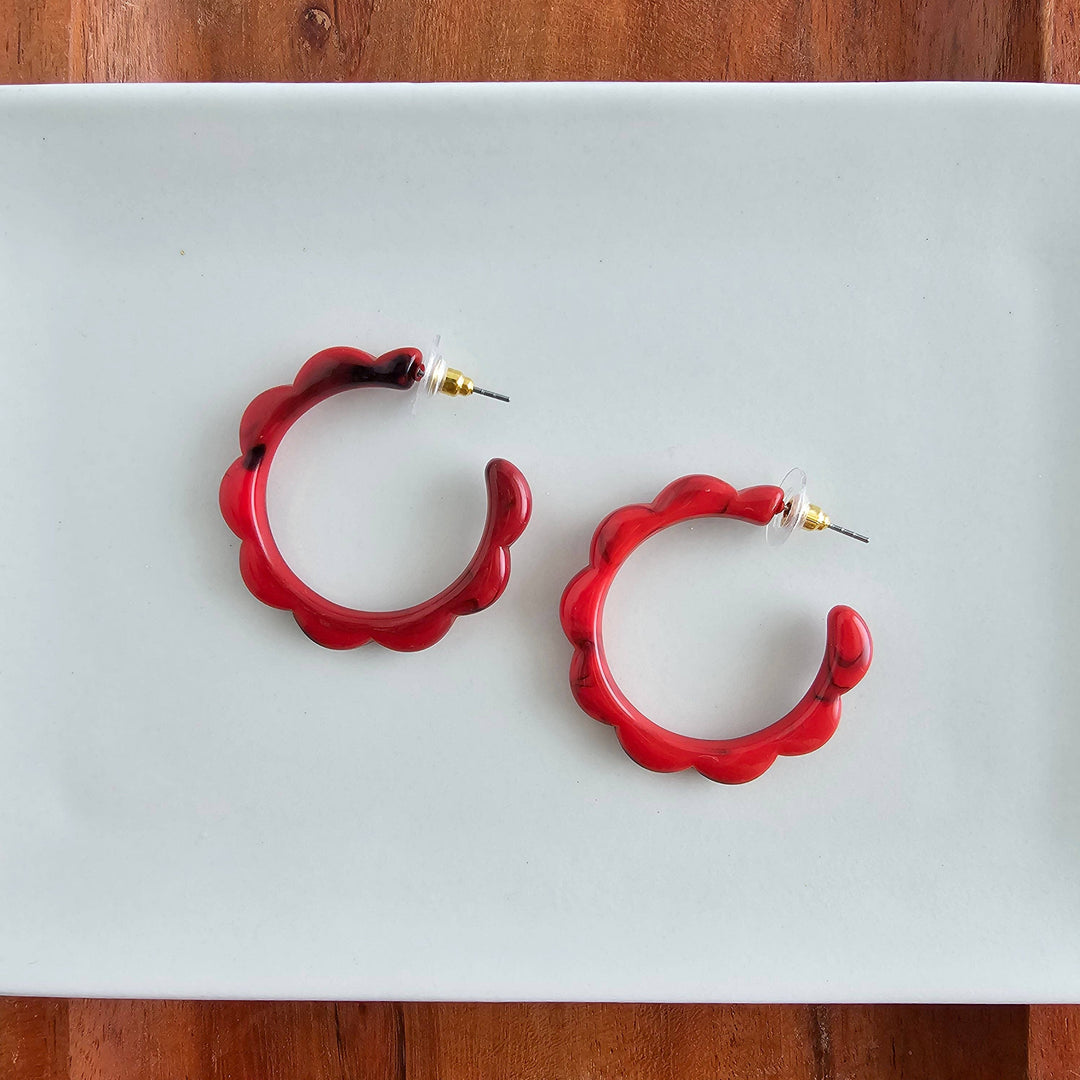 Scarlett Hoops - Crimson Red // Jewelry, Earrings, Fall SS238