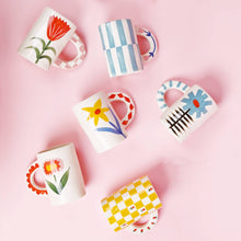 Load image into Gallery viewer, Hand-painted Stoneware Ceramic Mug, Sunflower