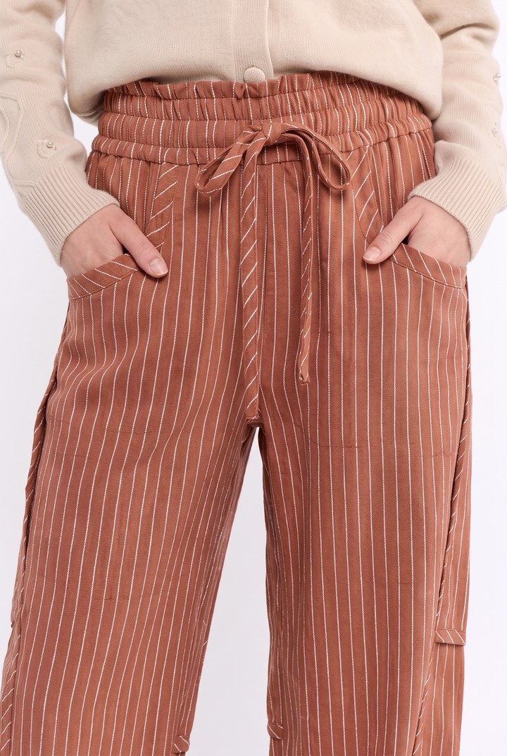 CB168 Pinstripe Drawstring Pants
