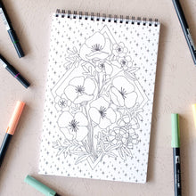 Load image into Gallery viewer, Wildflowers Premium Coloring Book AT23