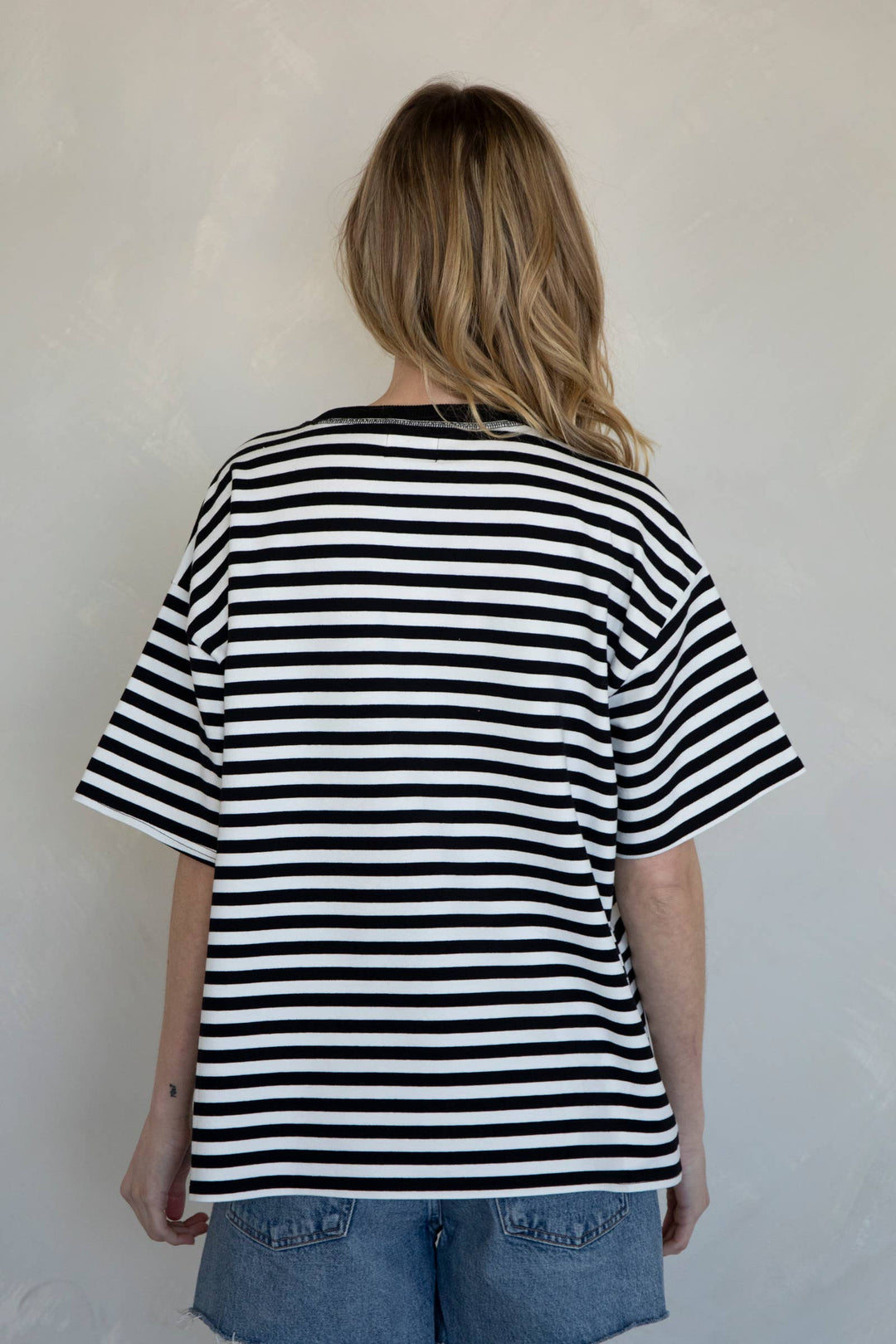 Cassandra Striped Tee TBS45