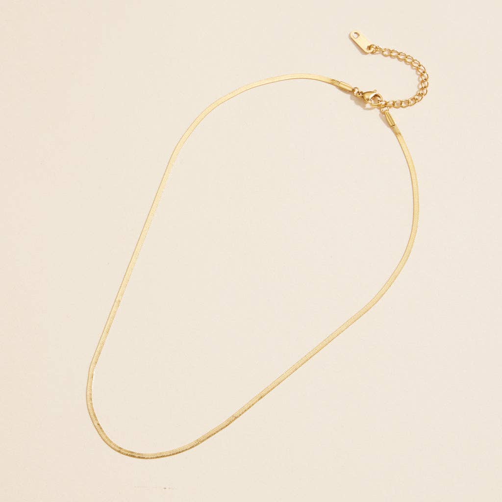 Gold-Dipped Snake Chain | Stainless Steel Necklace FM782