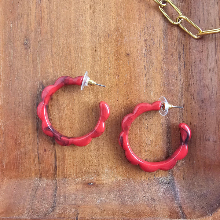 Scarlett Hoops - Crimson Red // Jewelry, Earrings, Fall SS238
