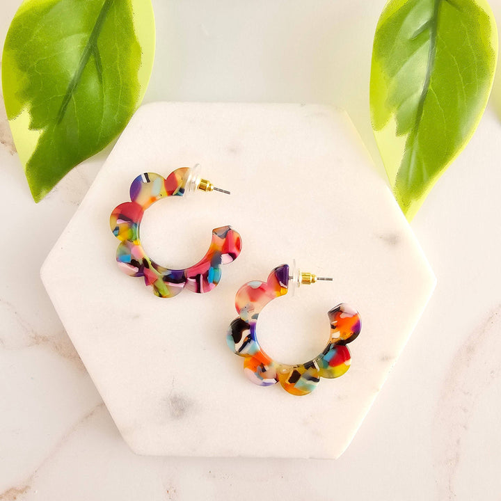 Flora Hoops - Fiesta // Summer Spring Flower Jewelry Earring SS529