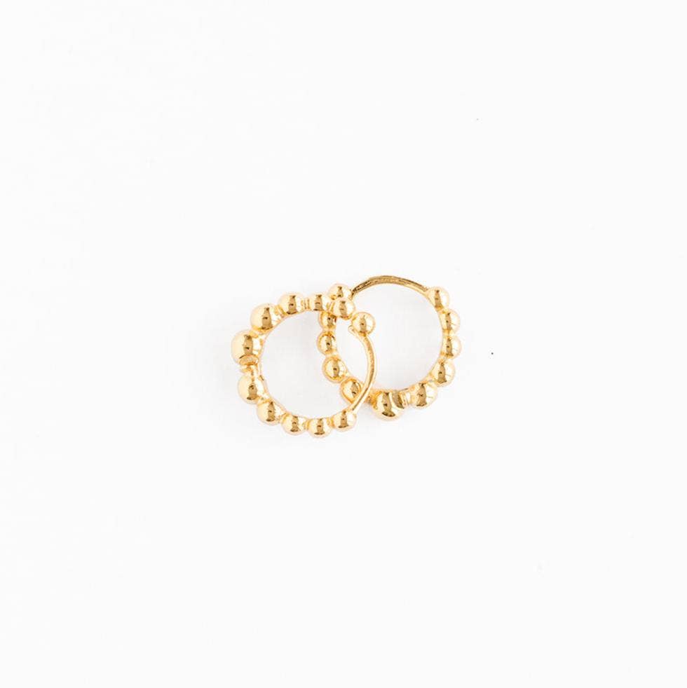 Beaded Huggie Hoop PP891