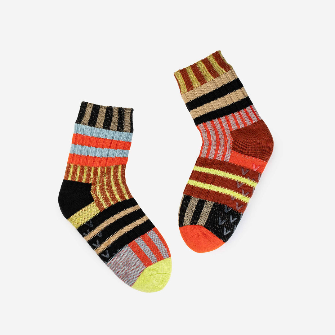 Patchwork Stripe House Socks