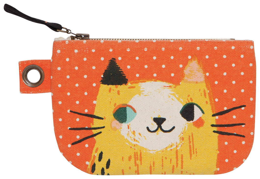 Danica Studio Meow Meow Cats Small Cotton Zipper Pouch