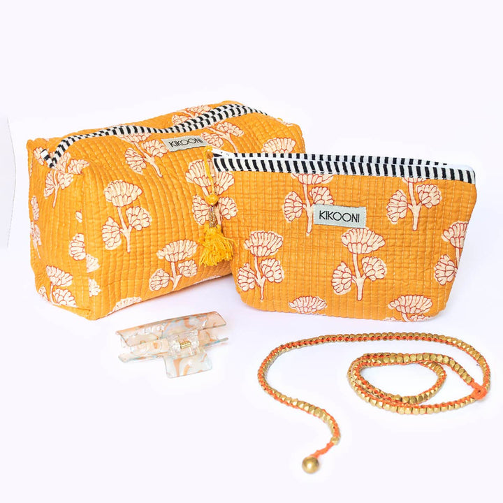 Handmade mini bag "Mystic Flower" blue and yellow