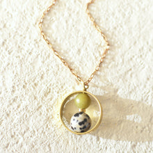 Load image into Gallery viewer, Billie - Nested Gemstone Circle Pendant Necklace