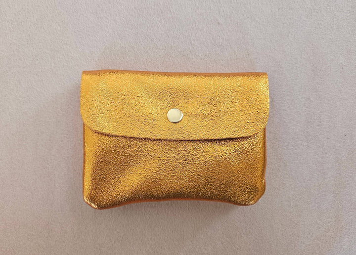 Metallic leather Kangoo wallet Mint RM38