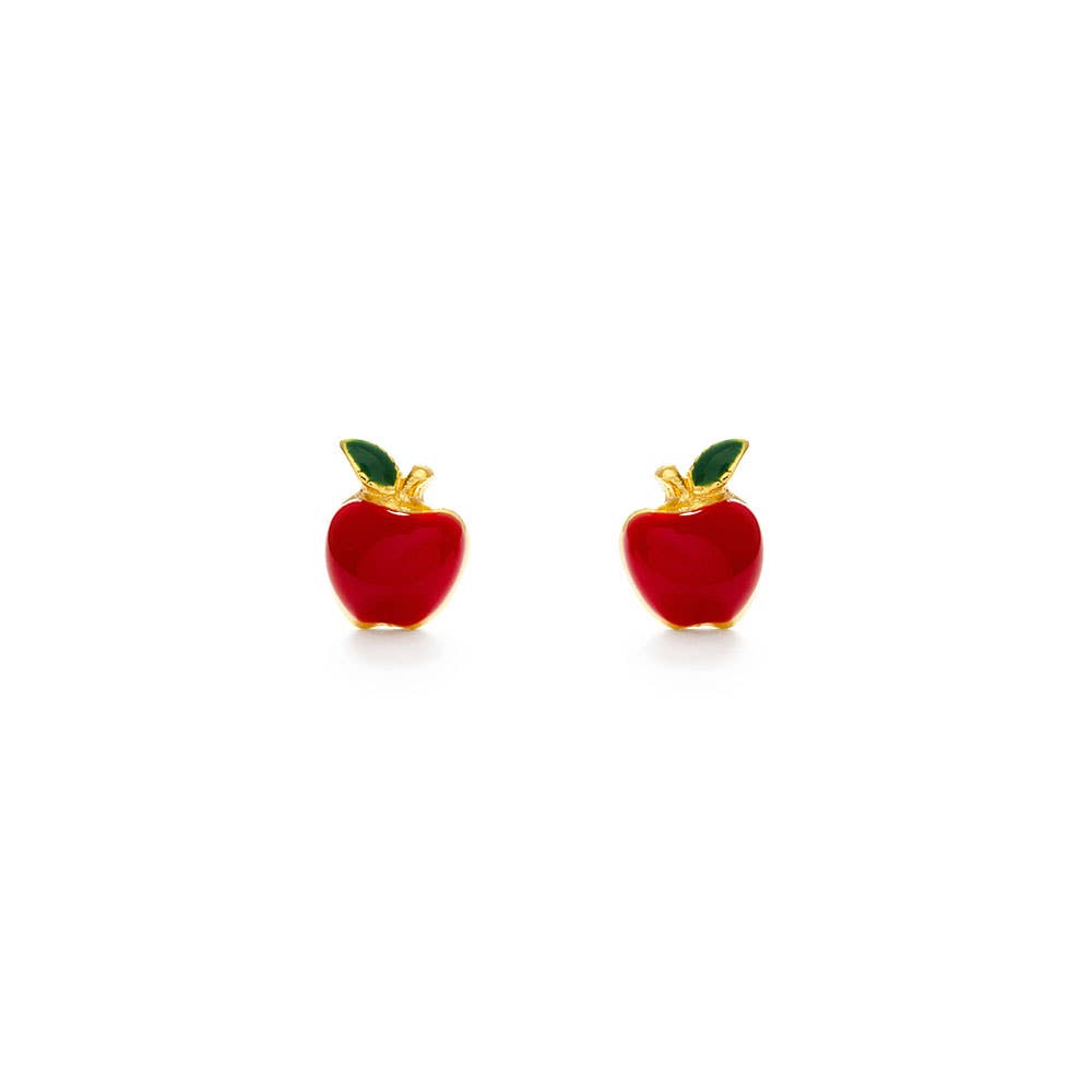 Red Apple Stud Earrings AS01