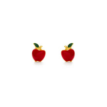 Load image into Gallery viewer, Red Apple Stud Earrings AS01