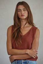 Load image into Gallery viewer, W2010 | Knit Sweater Cotton Acrylic V-Neck Vest Top