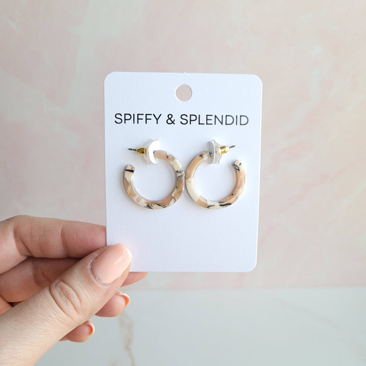 Cam Mini Hoops - Sandstone // Jewelry, Earrings, Fall SS354