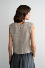 Load image into Gallery viewer, SLEEVELESS CROCHET KNIT TOP
