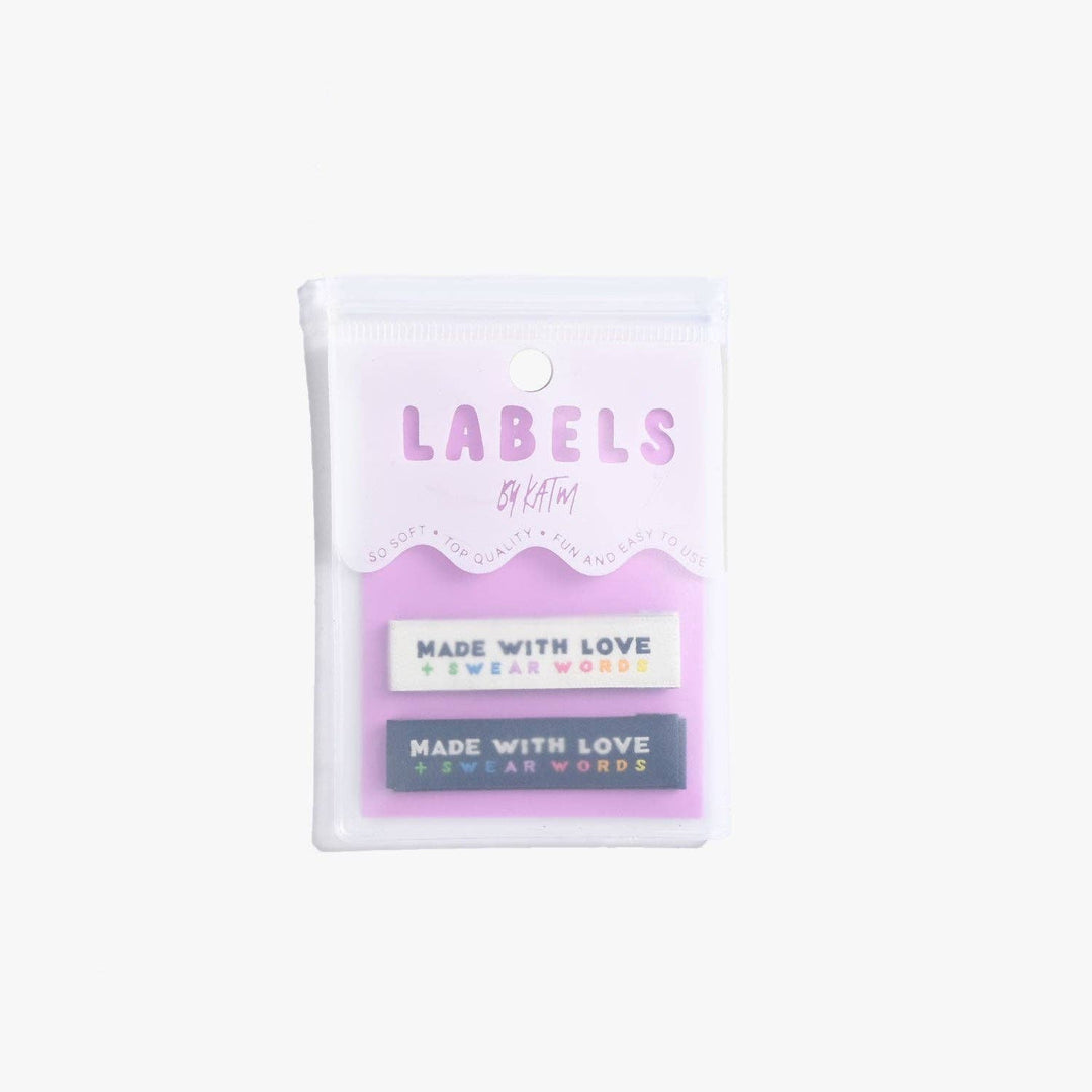 Made with Love &amp; Swear Words Woven Labels | Case of 6 Units