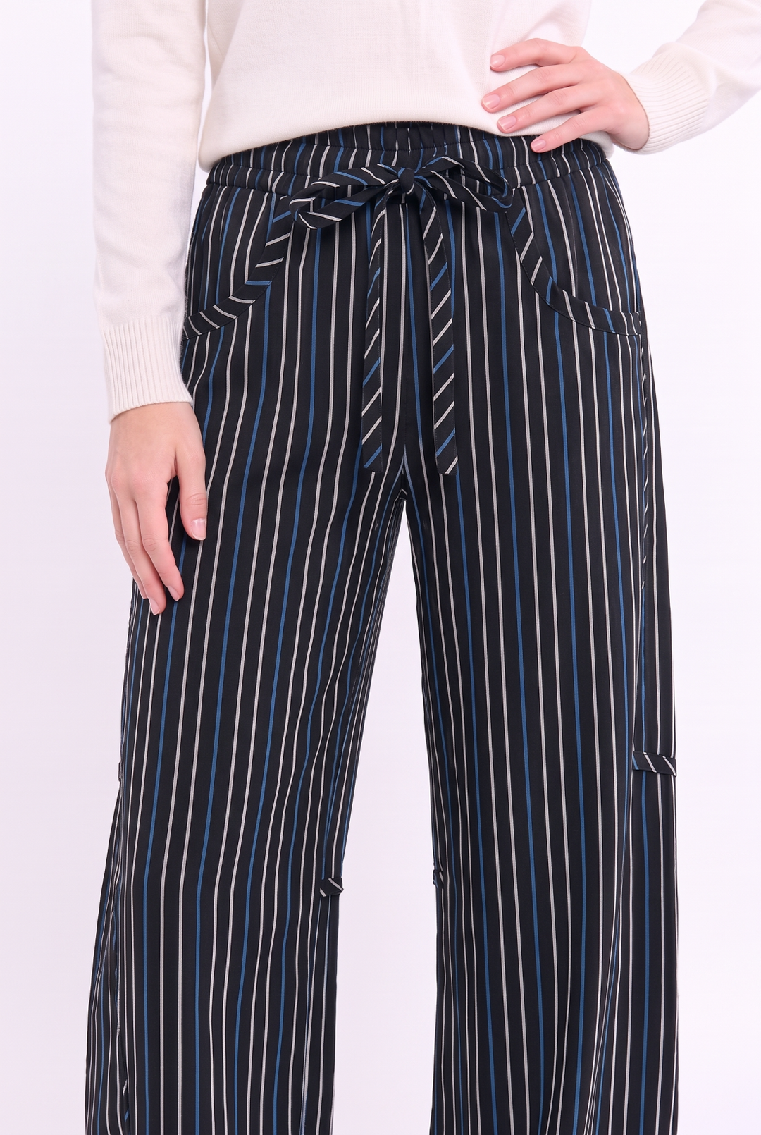 CB168 Pinstripe Drawstring Pants