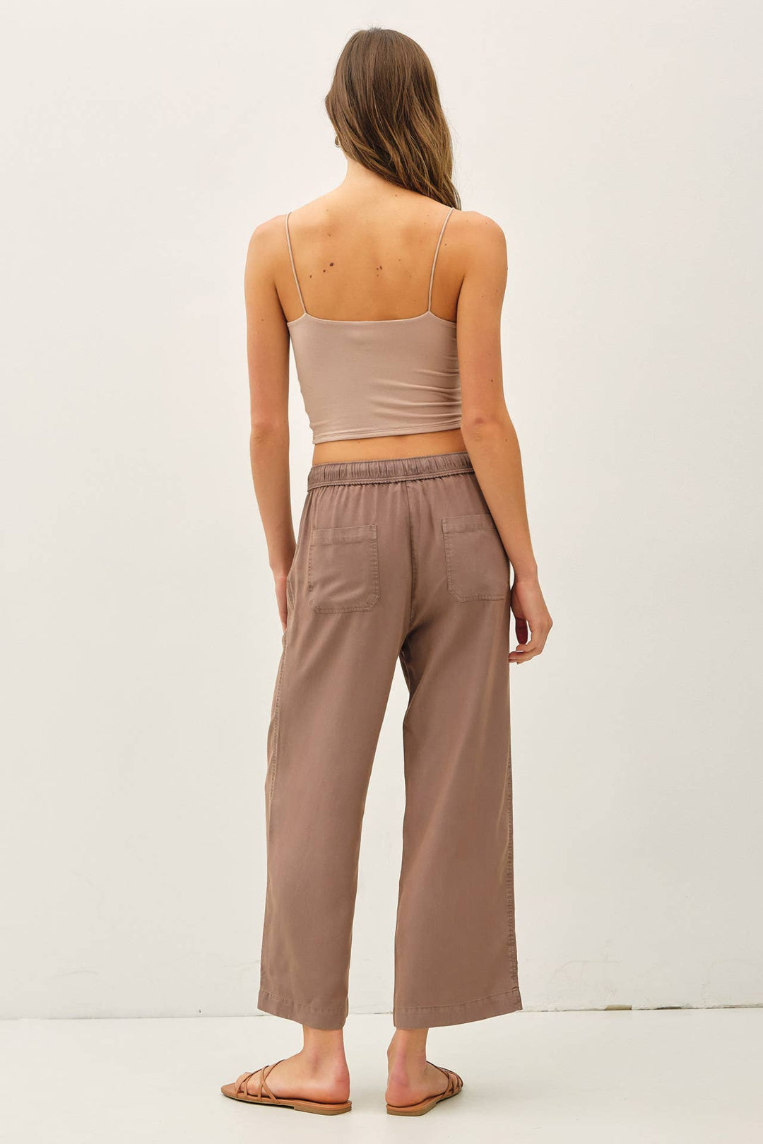 TENCEL DRAWSTRING WIDE LEG PANTS BC234