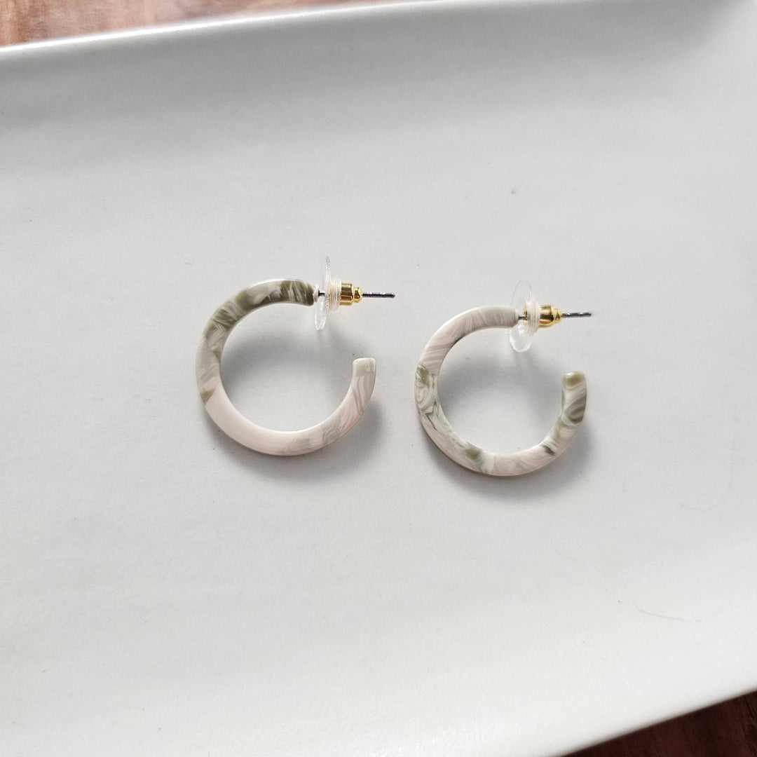 Cam Mini Hoops - Sage // Jewelry, Earrings, Fall SS89