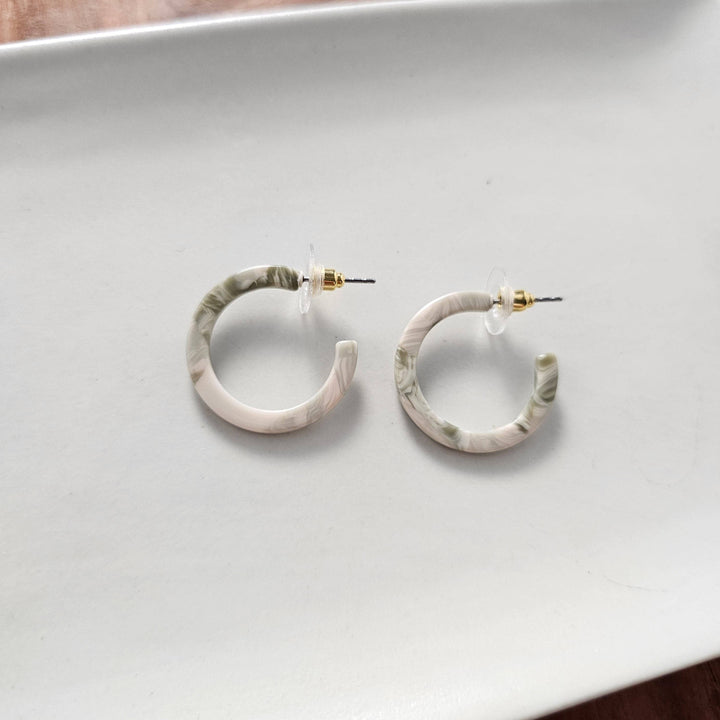 Cam Mini Hoops - Sage // Jewelry, Earrings, Fall SS89