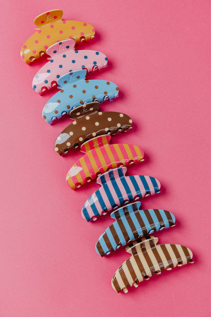POLKA DOT &amp; STRIPED OVERSIZED CLAWS KX22