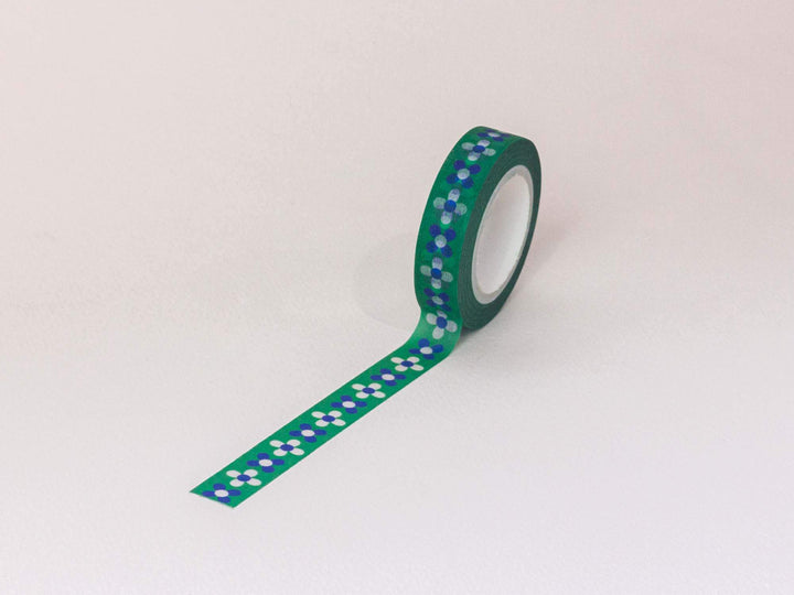 Flowerchain 10mm • Dainty Retro Flowers Skinny Washi Tape MD239
