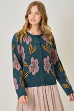 Load image into Gallery viewer, 61133 Floral Sweater Cardigan