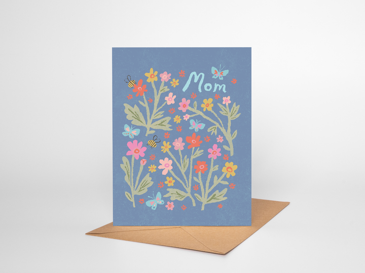 Blue Floral Mom Card | Sweet Mother&