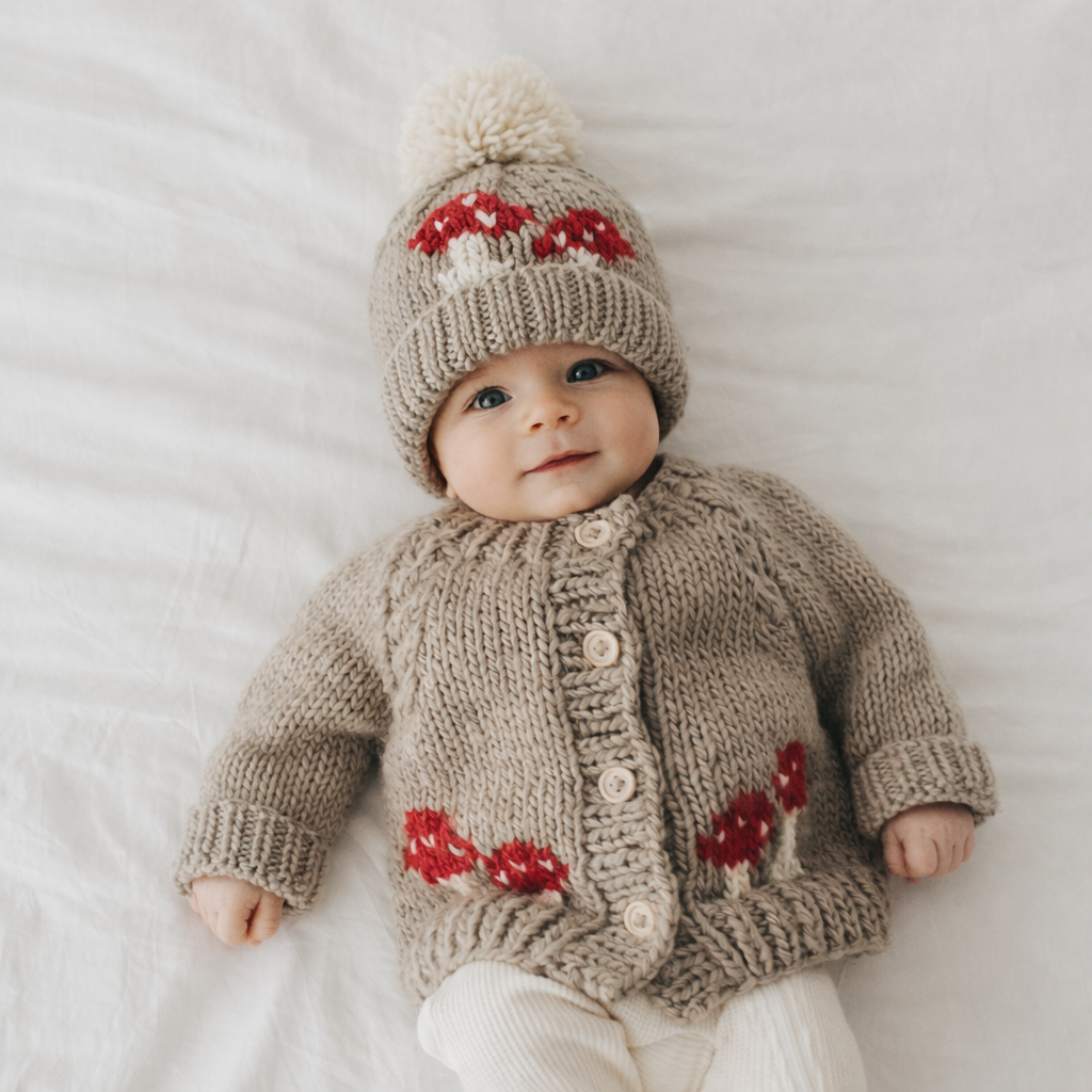 Mushroom Pebble Cardigan Sweater Baby &amp; Toddler