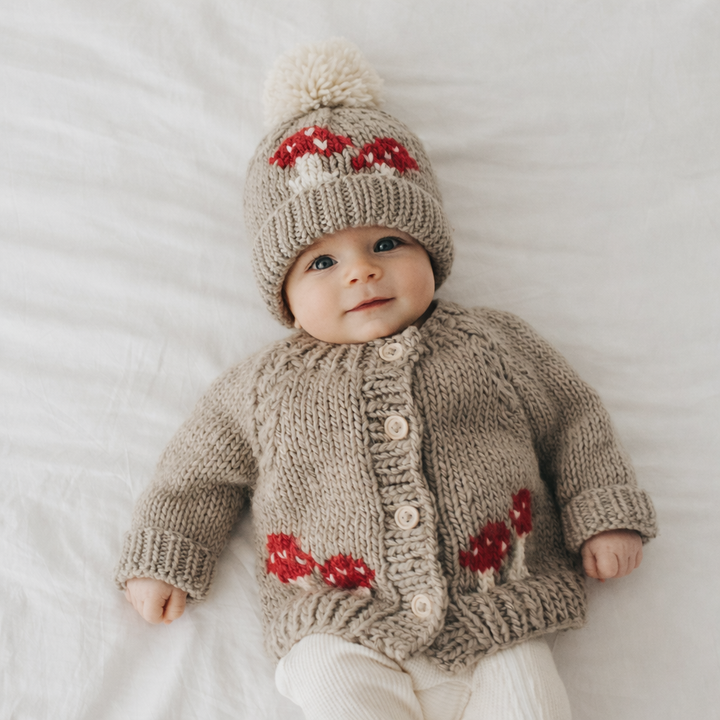 Mushroom Pebble Cardigan Sweater Baby &amp; Toddler