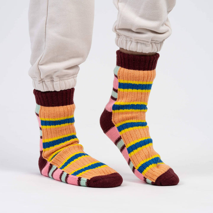 Zipper Stripe House Socks VR979