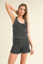 Load image into Gallery viewer, T3371ST DYE AND WASH CABLE KNITTED TOP