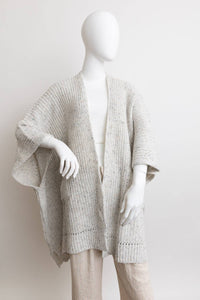 Cozy Chunky Ribbed Knit Pocket Ruana
