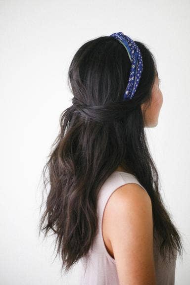Black with White Polka Dots Headwrap HH29