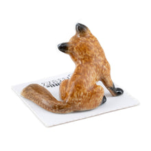 Load image into Gallery viewer, Robin Red Fox Smiling Porcelain Miniature