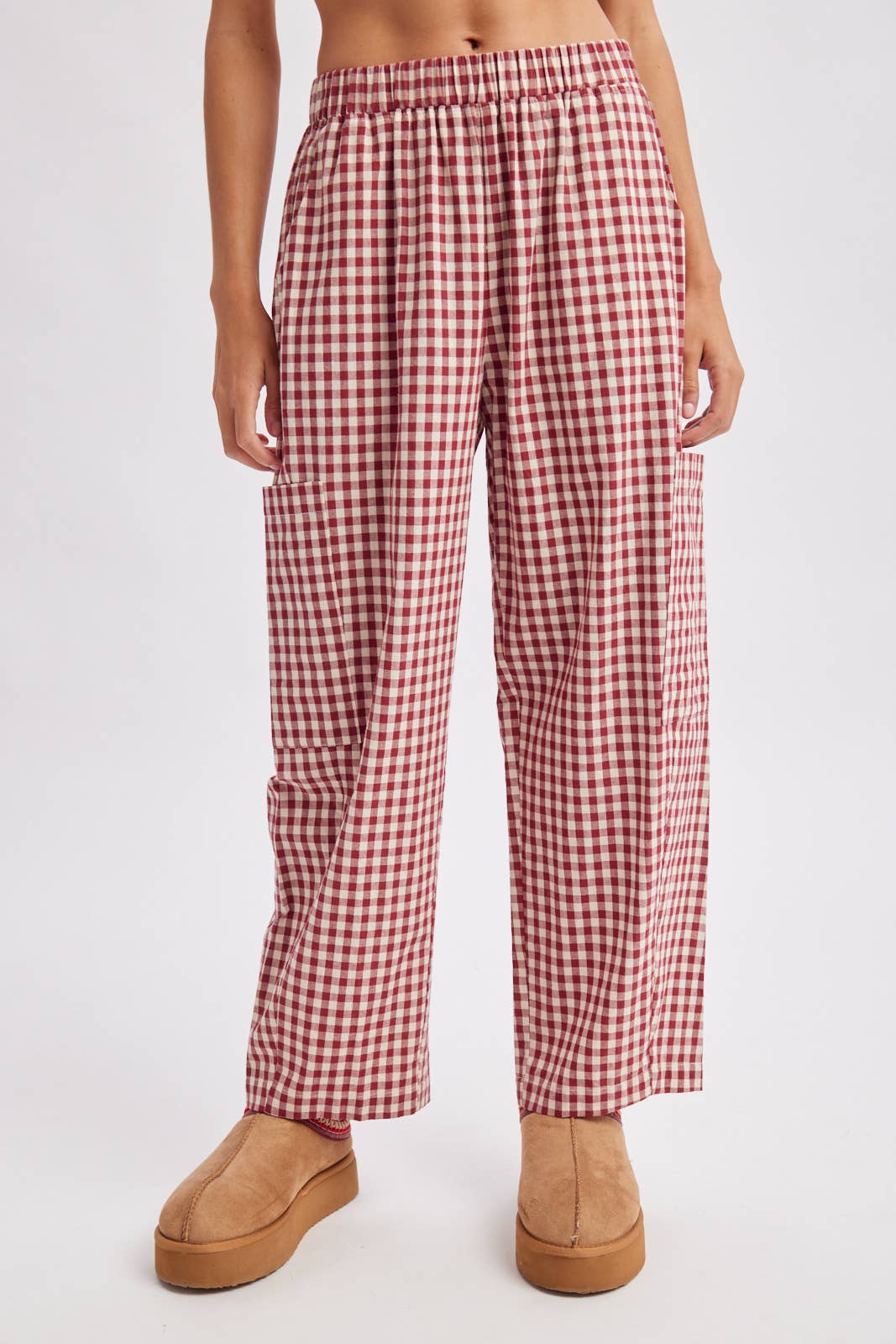 PLAID PATCH POCKET PANTS / WL26