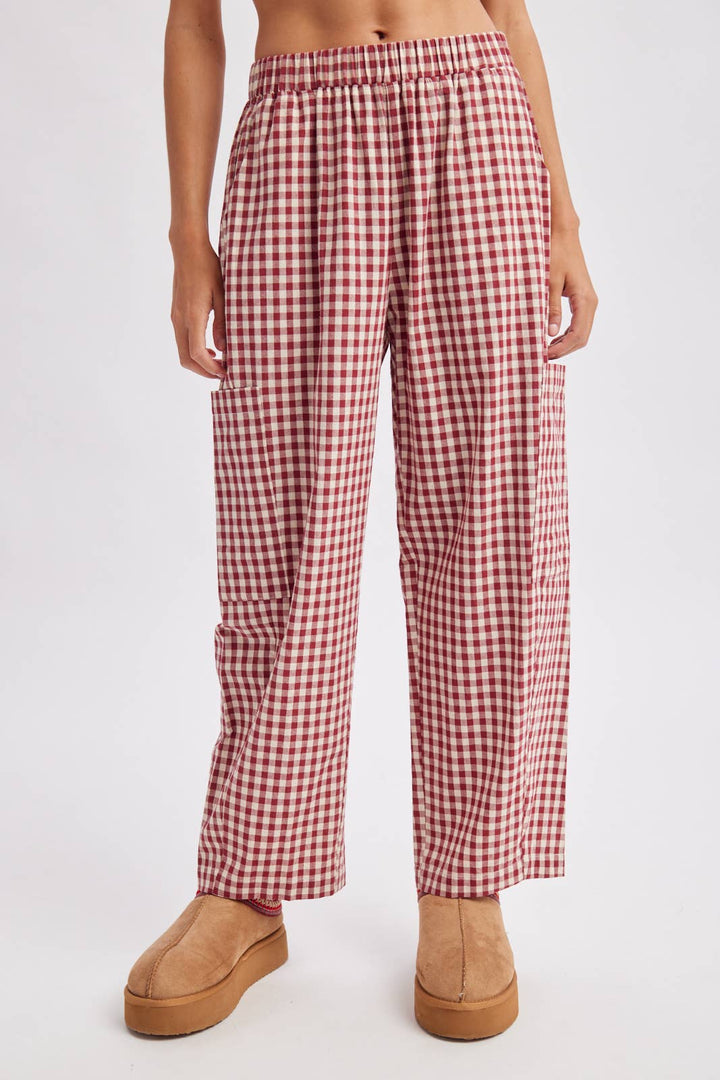 PLAID PATCH POCKET PANTS / WL26